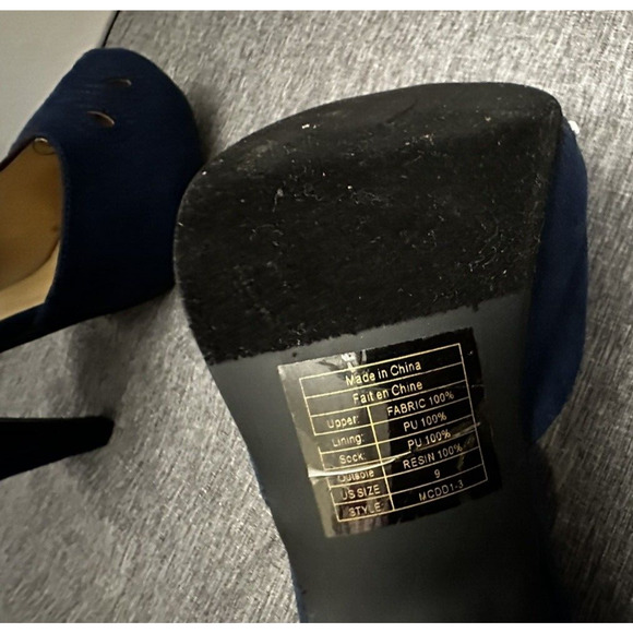 Modcloth T Strap Heels 9 Black Pump Refreshed Zest Retro Ankle Strap Cutout - Picture 6 of 8